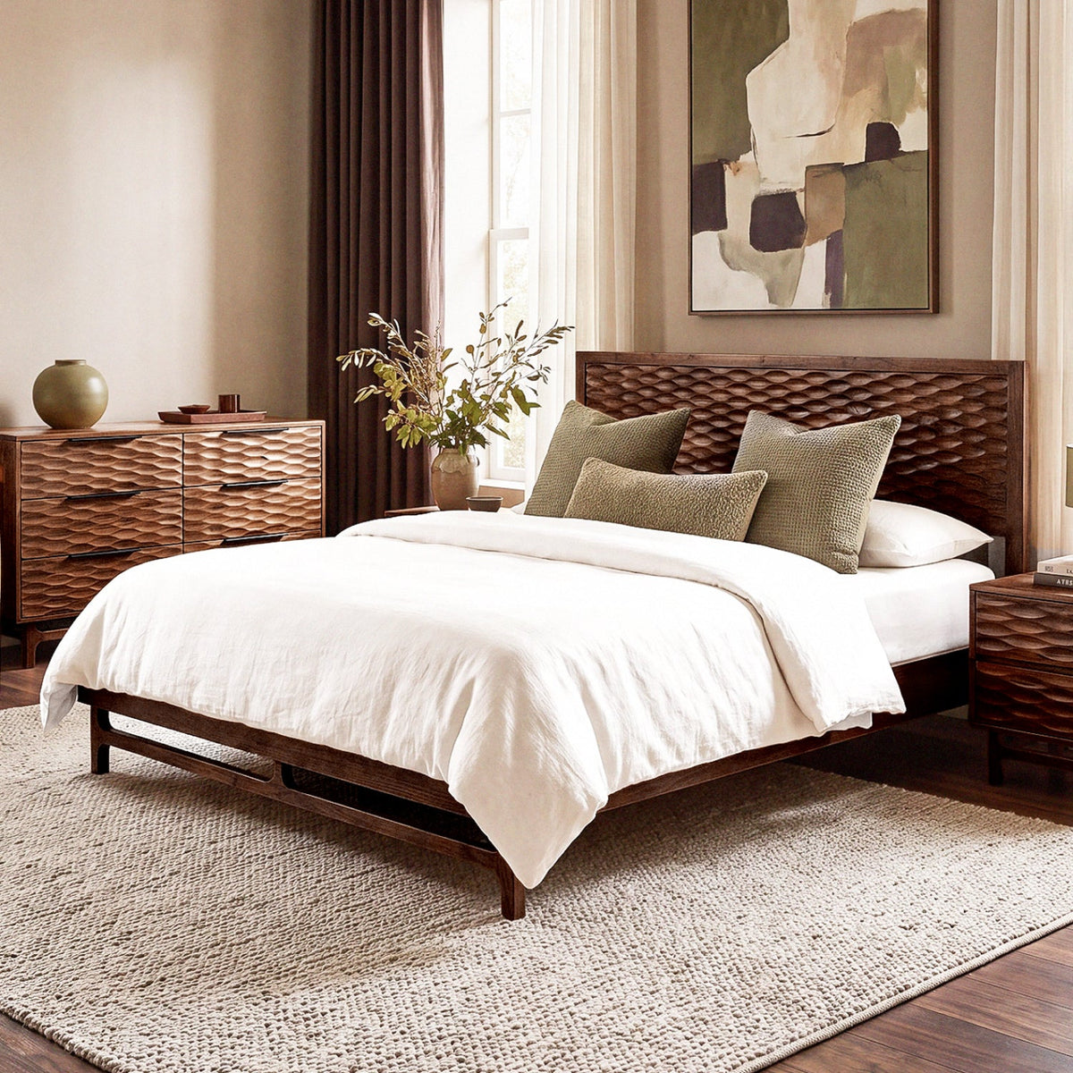 Elara Solid Wood Dresser with 6 Drawers-10
