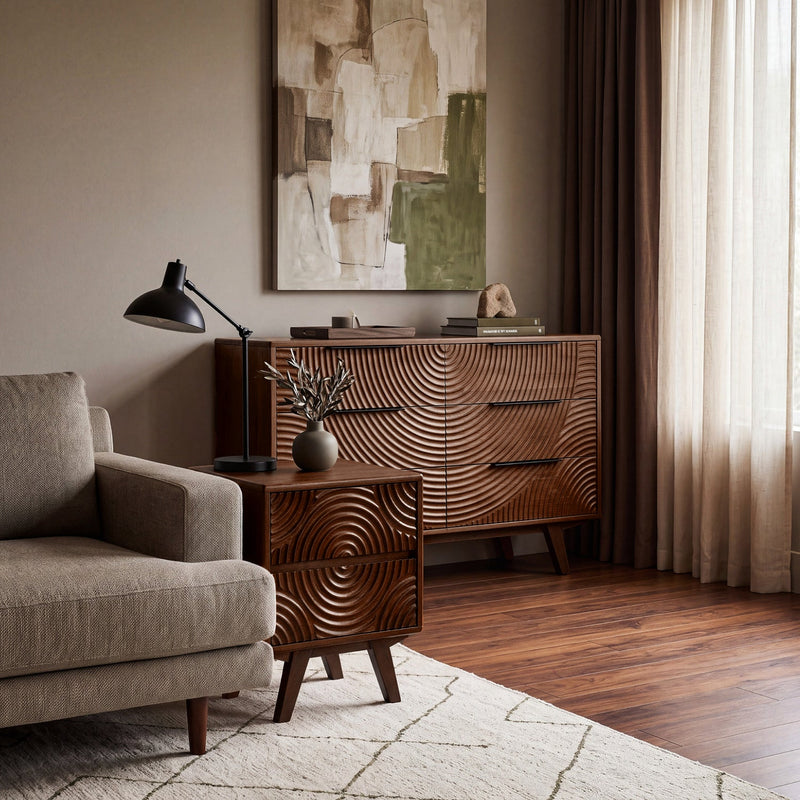 Harmony Solid Wood Dresser with 6 Drawers-10