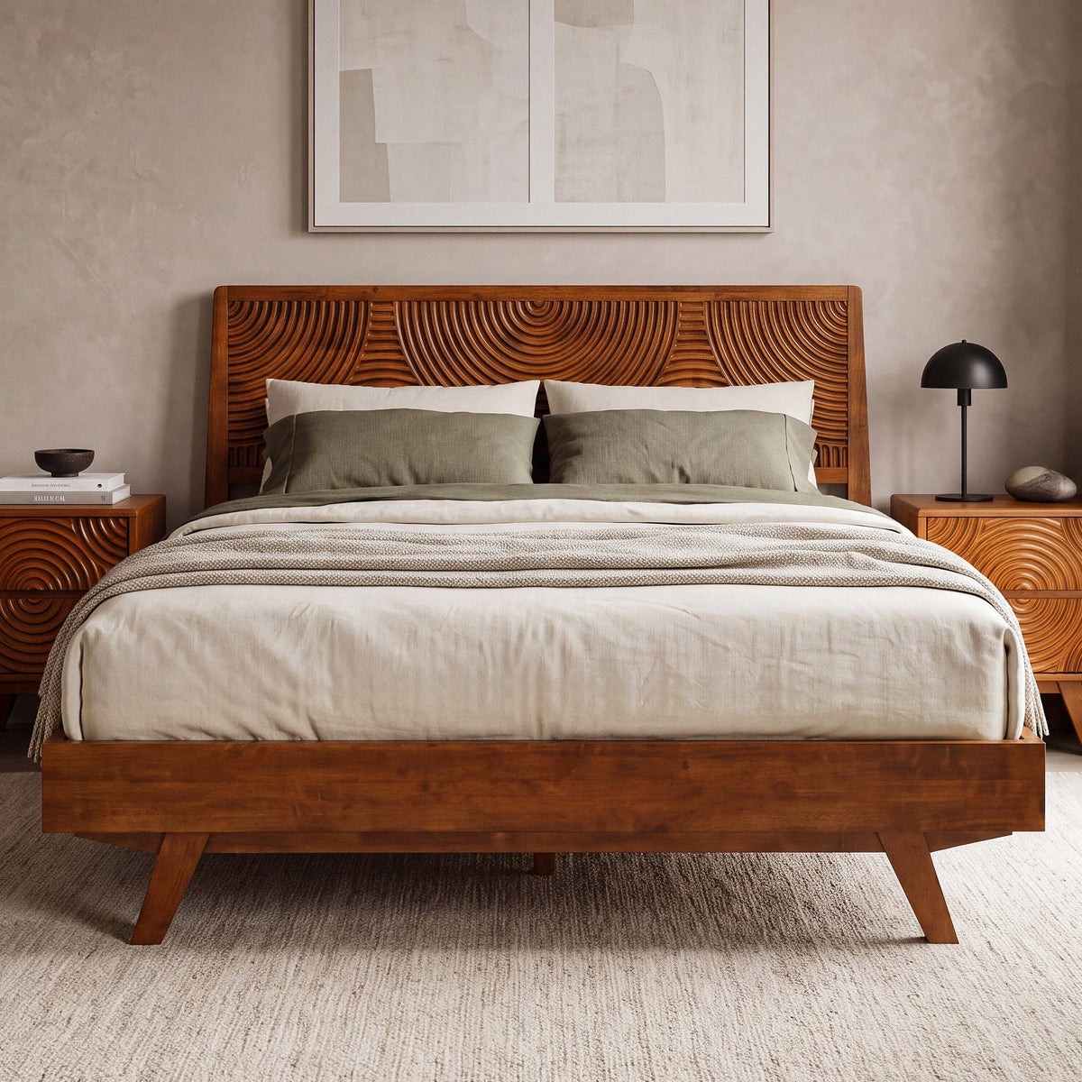 Base de cama de madera maciza Harmony-2