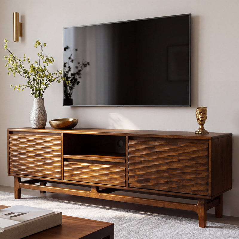 Elara Solid Wood TV Stand-2