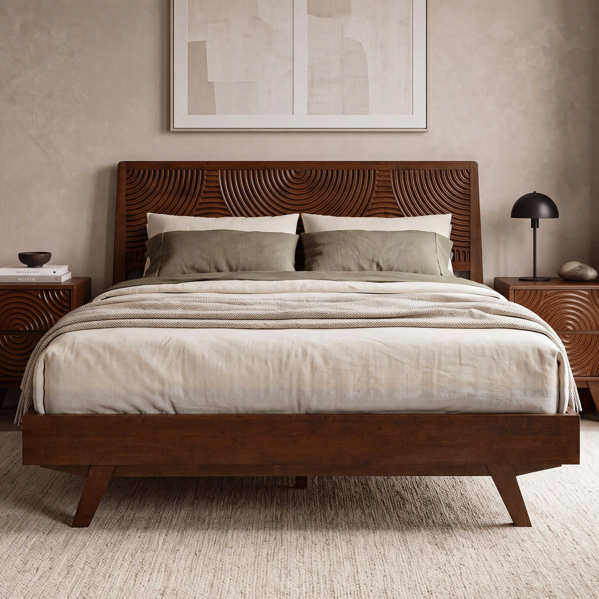 Base de cama de madera maciza Harmony-14