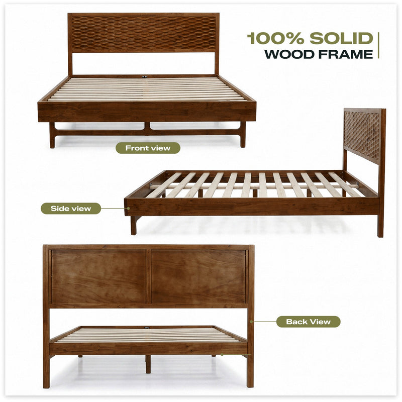 Elara Solid Wood Bed Frame-7