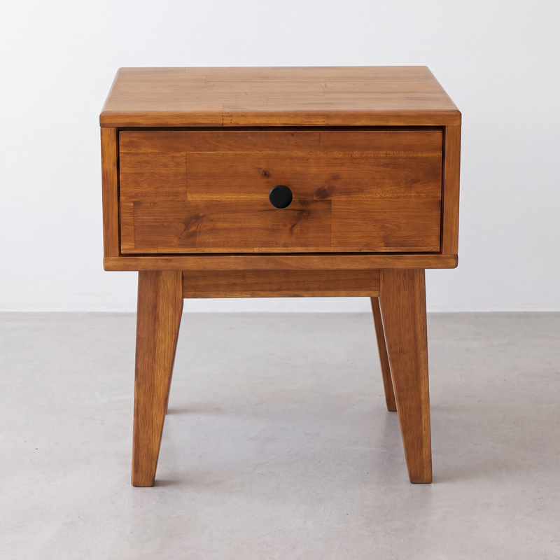 Mesa de noche de madera maciza Sofia de 1 cajón-12