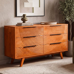 Harmony Solid Wood Dresser with 6 Drawers-12