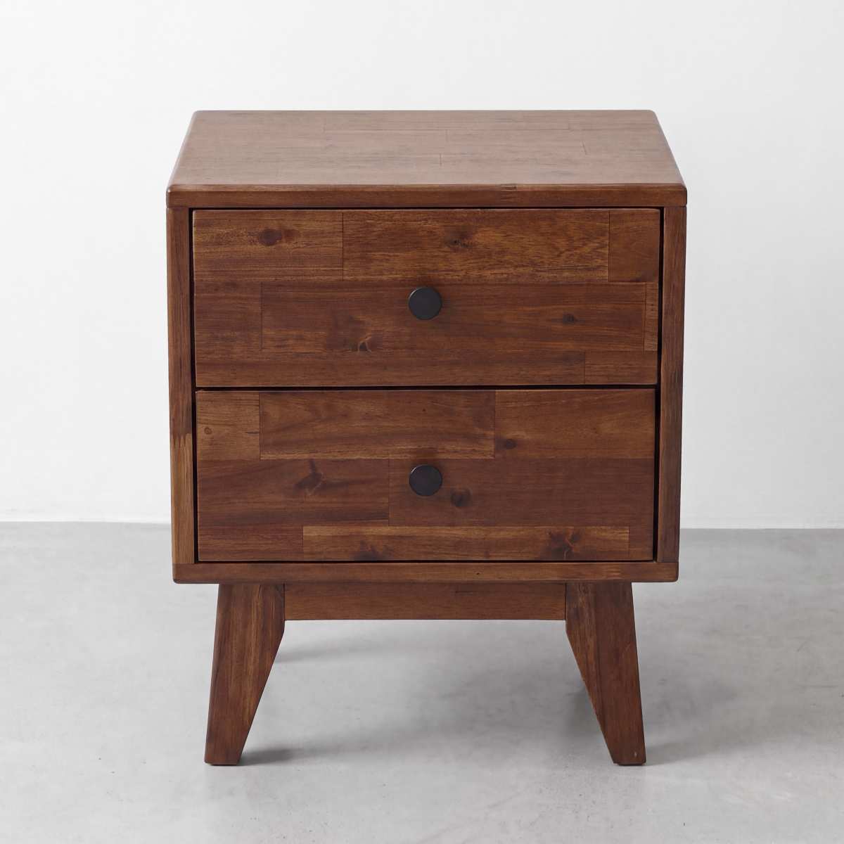 Silvia 2-Drawer Solid Wood Nightstand-2