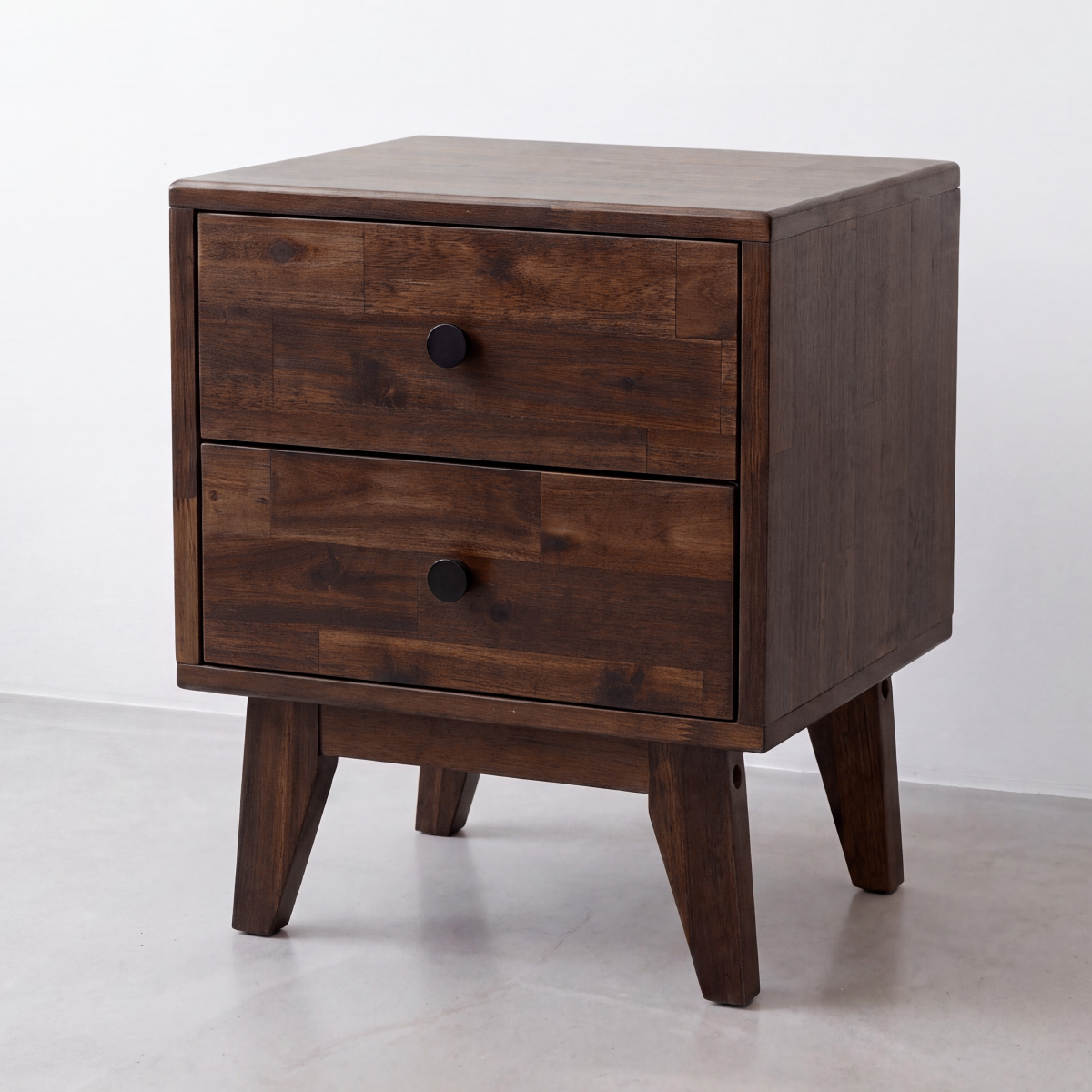 Silvia 2-Drawer Solid Wood Nightstand-23