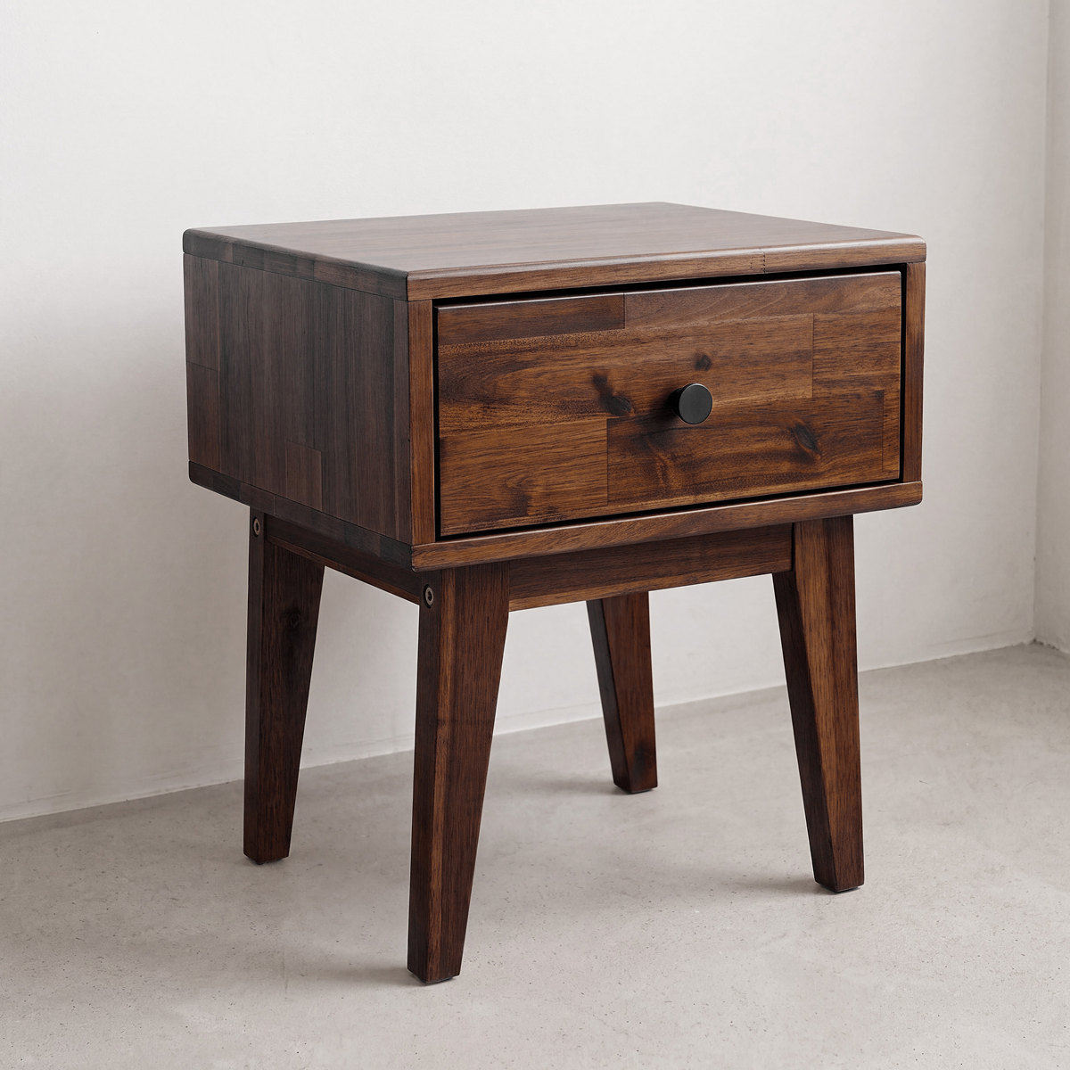 Mesa de noche de madera maciza Sofia de 1 cajón-4