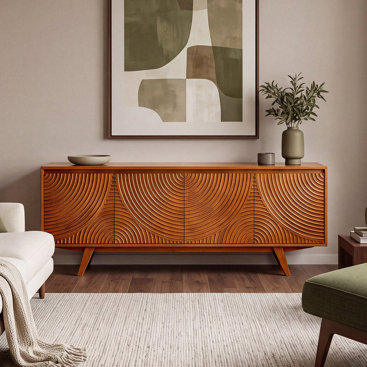 Mueble de TV de madera maciza Harmony-14