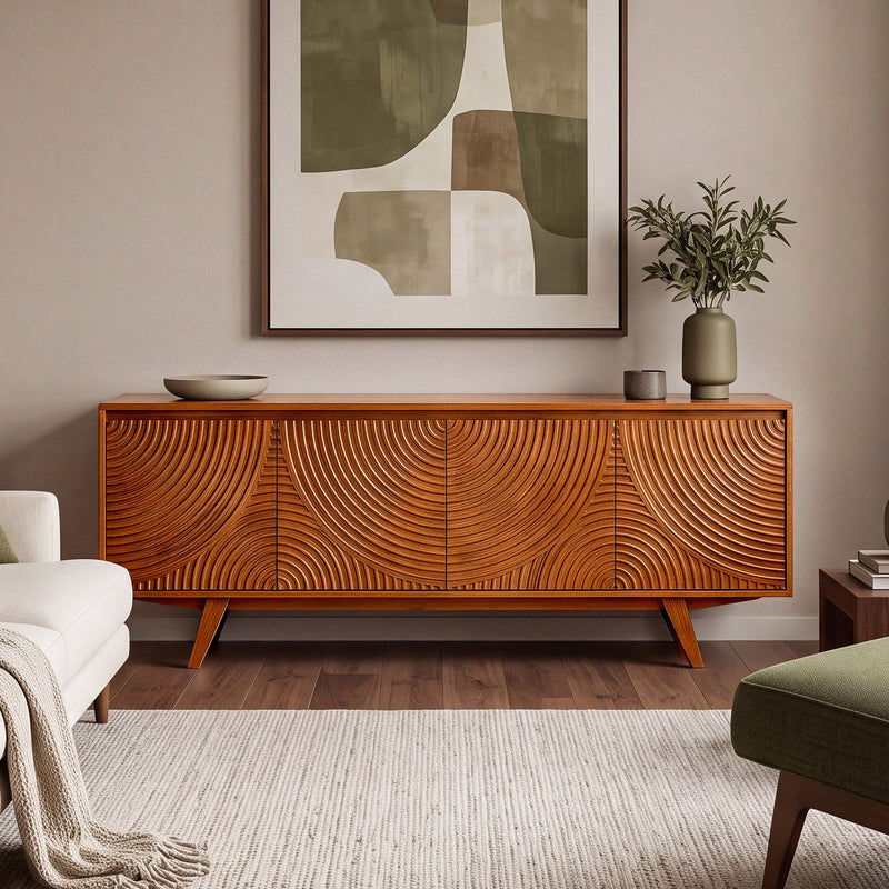 Mueble de TV de madera maciza Harmony-14