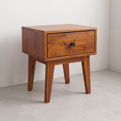 Mesa de noche de madera maciza Sofia de 1 cajón-14