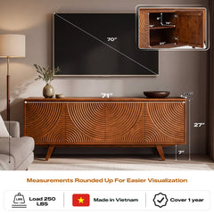 Mueble de TV de madera maciza Harmony-15