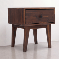 Mesa de noche de madera maciza Sofia de 1 cajón-25