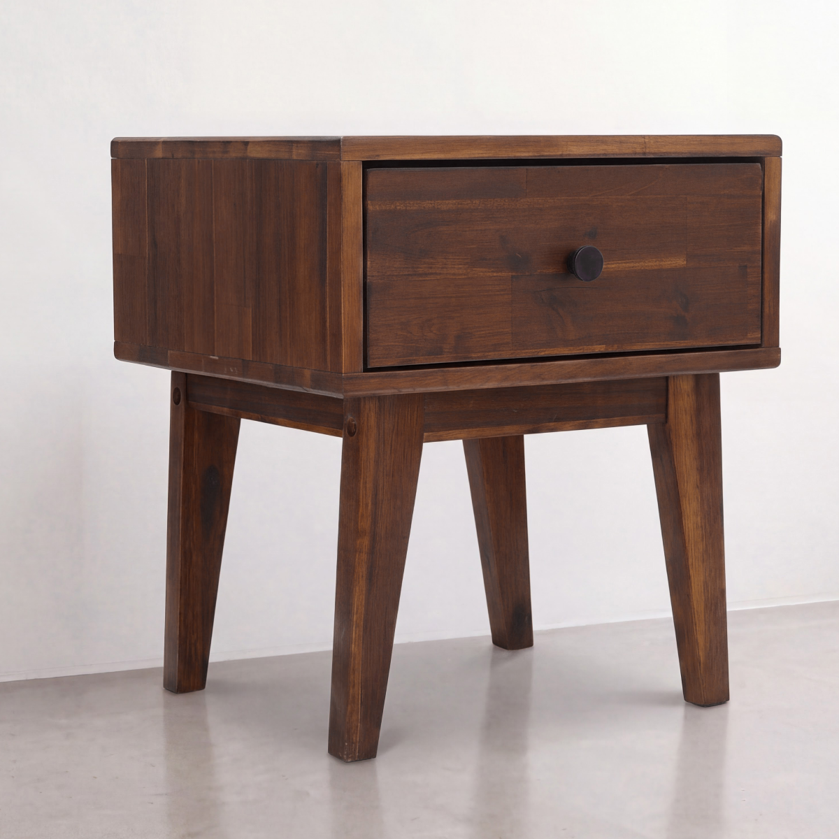 Mesa de noche de madera maciza Sofia de 1 cajón-5