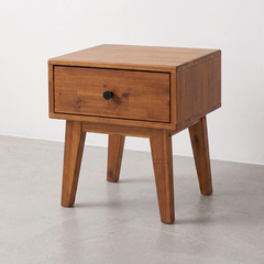 Mesa de noche de madera maciza Sofia de 1 cajón-16