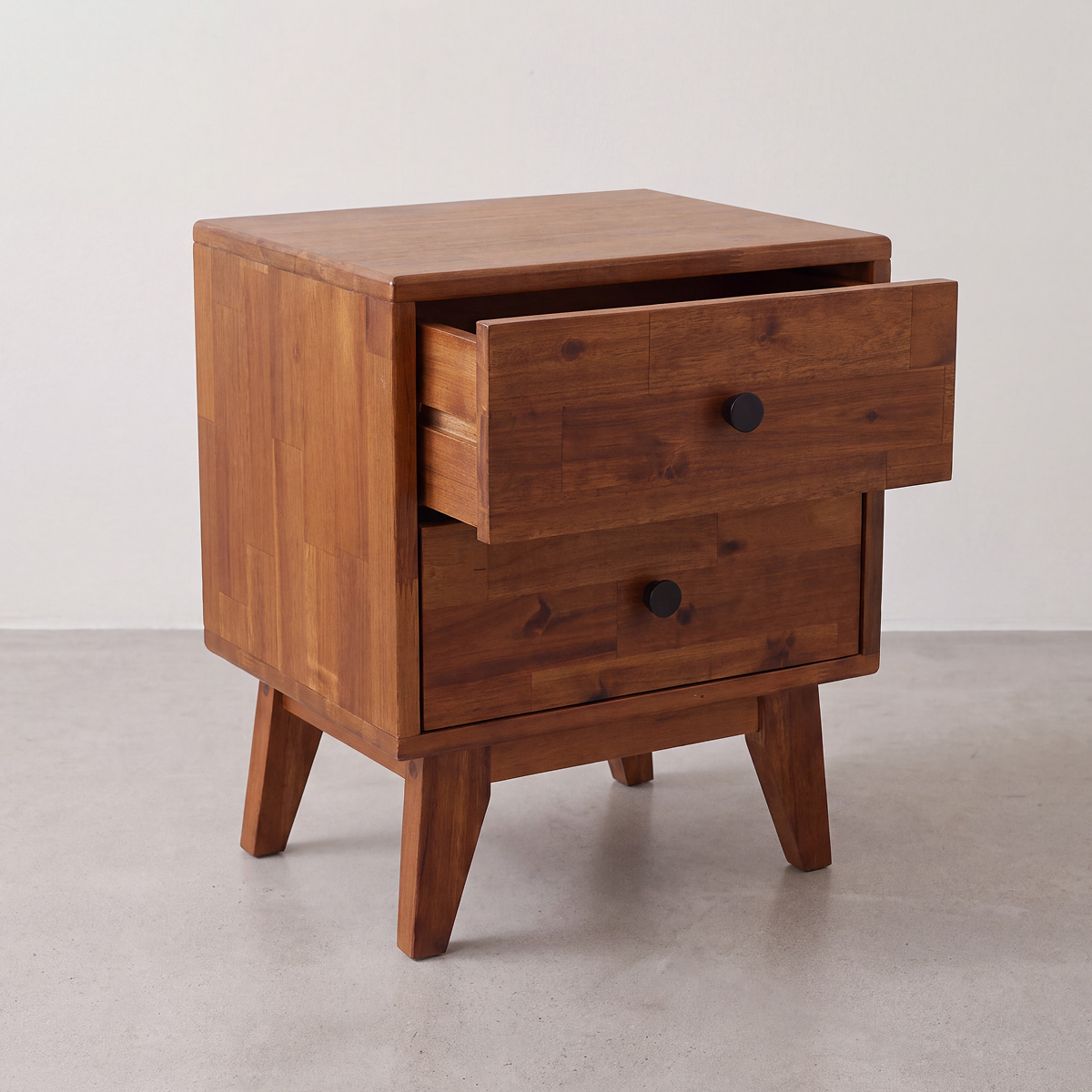 Silvia 2-Drawer Solid Wood Nightstand-16