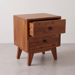 Silvia 2-Drawer Solid Wood Nightstand-16