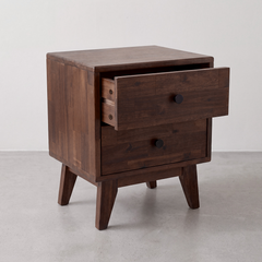 Silvia 2-Drawer Solid Wood Nightstand-25