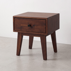 Mesa de noche de madera maciza Sofia de 1 cajón-26