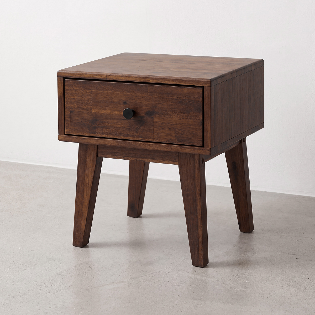 Mesa de noche de madera maciza Sofia de 1 cajón-6