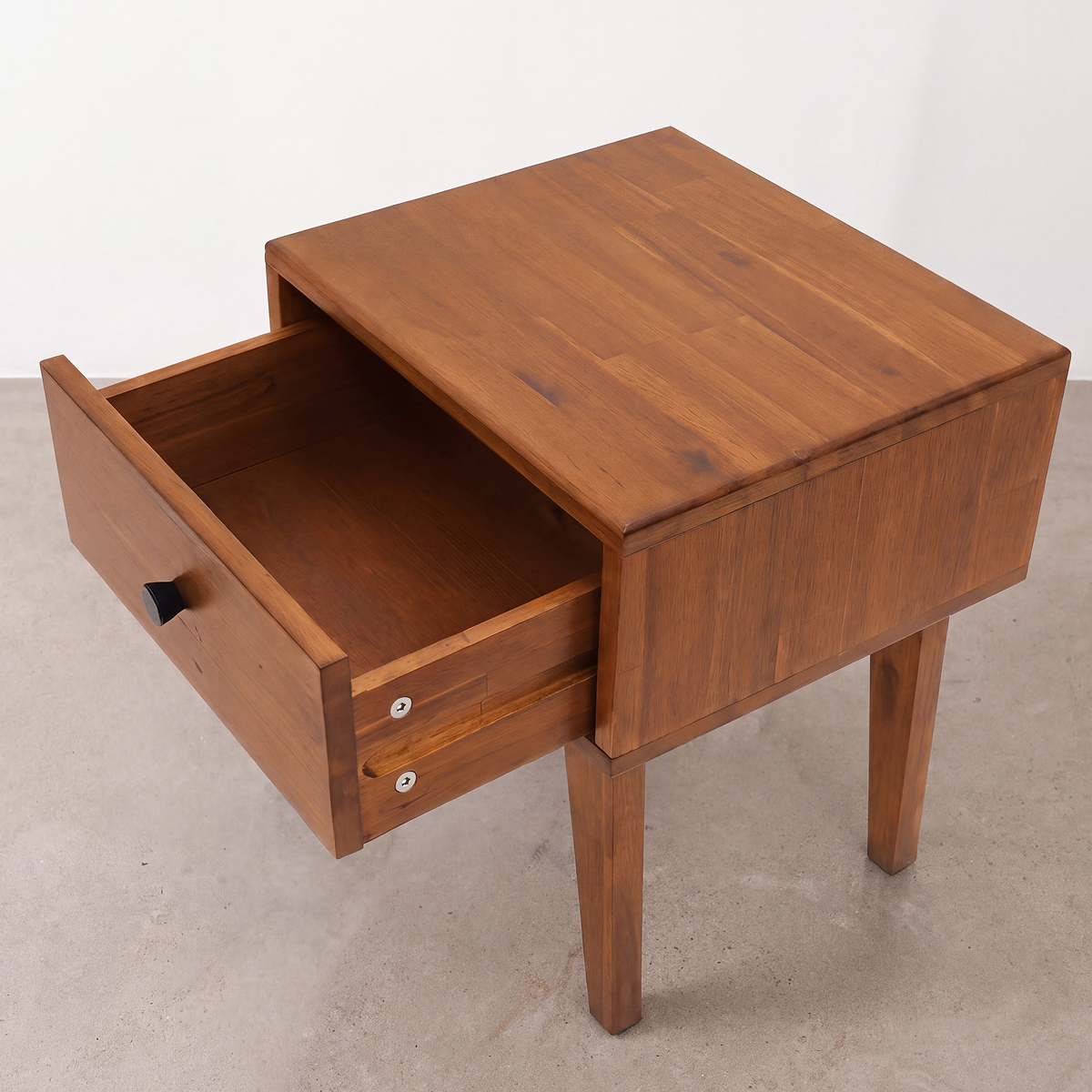 Mesa de noche de madera maciza Sofia de 1 cajón-17