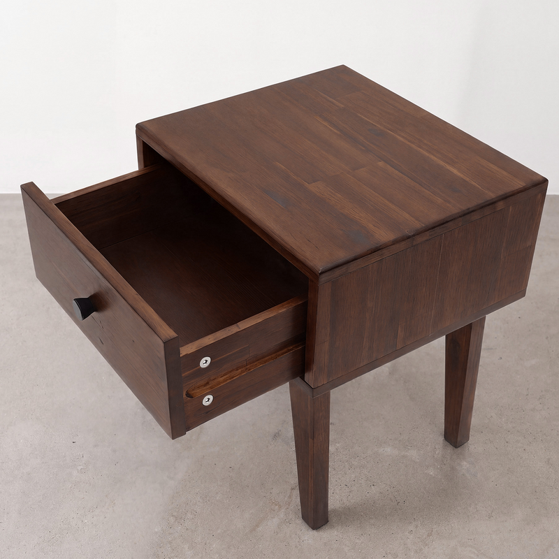 Mesa de noche de madera maciza Sofia de 1 cajón-27