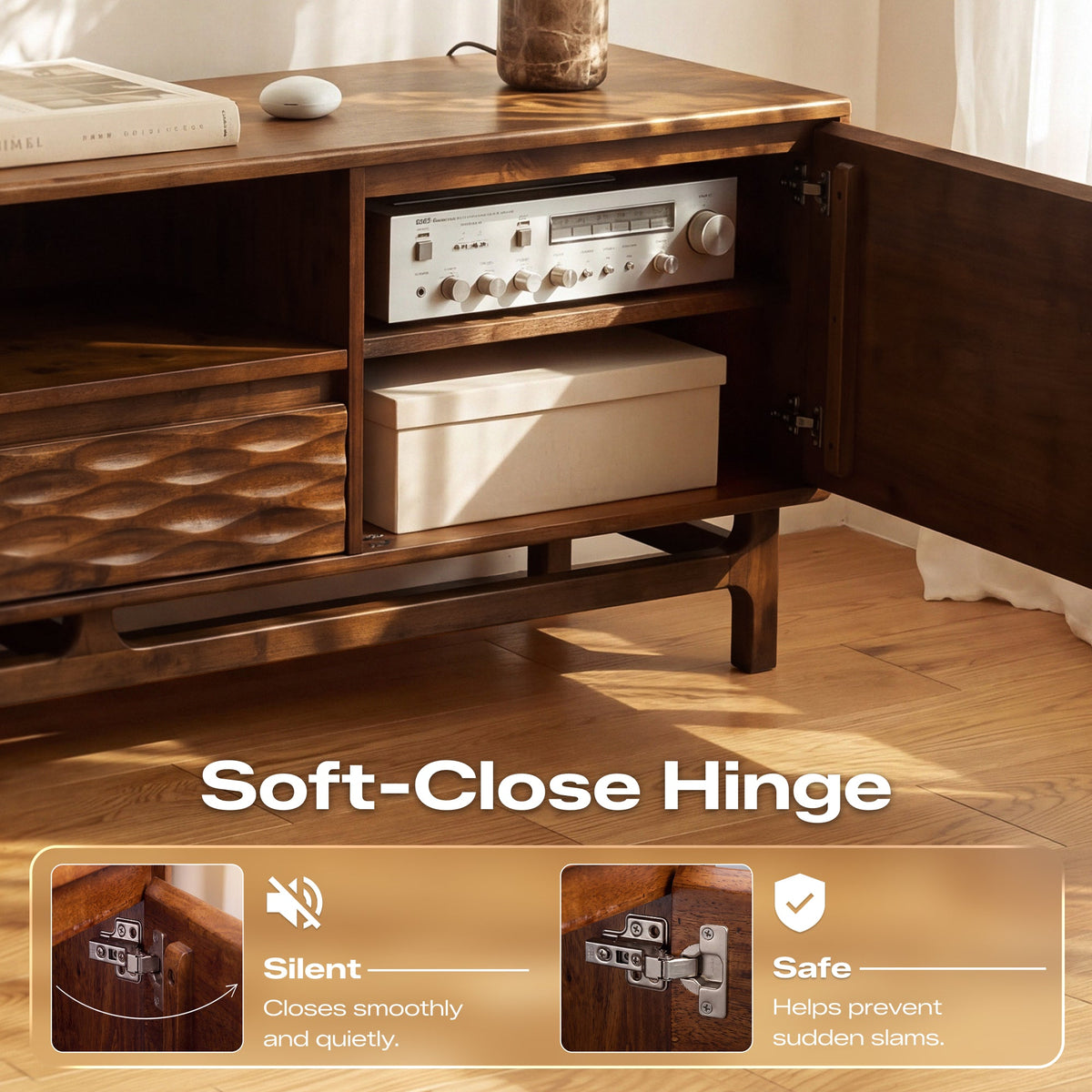 Elara Solid Wood TV Stand-4