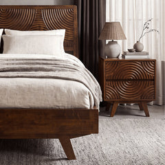 Base de cama de madera maciza Harmony-17