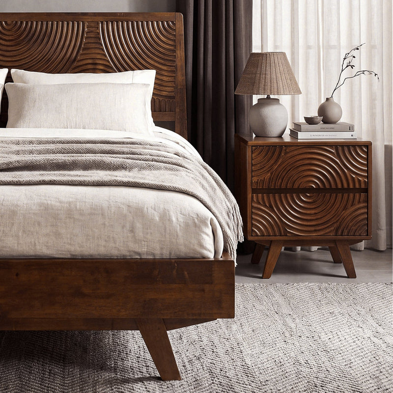 Base de cama de madera maciza Harmony-17