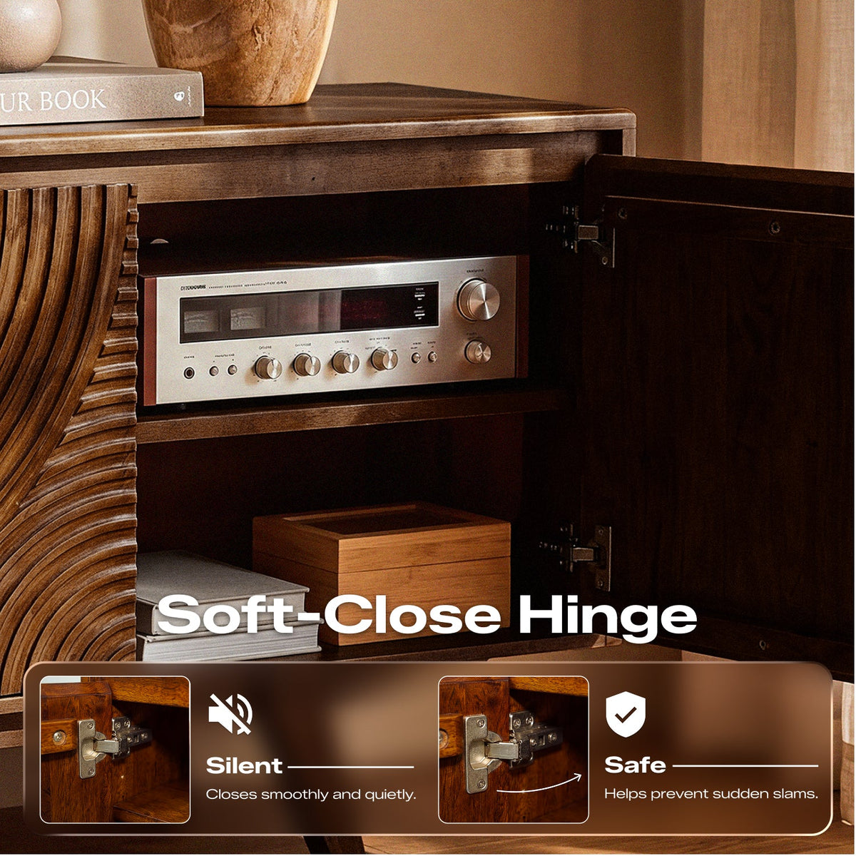 Mueble de TV de madera maciza Harmony-6
