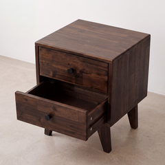 Silvia 2-Drawer Solid Wood Nightstand-24