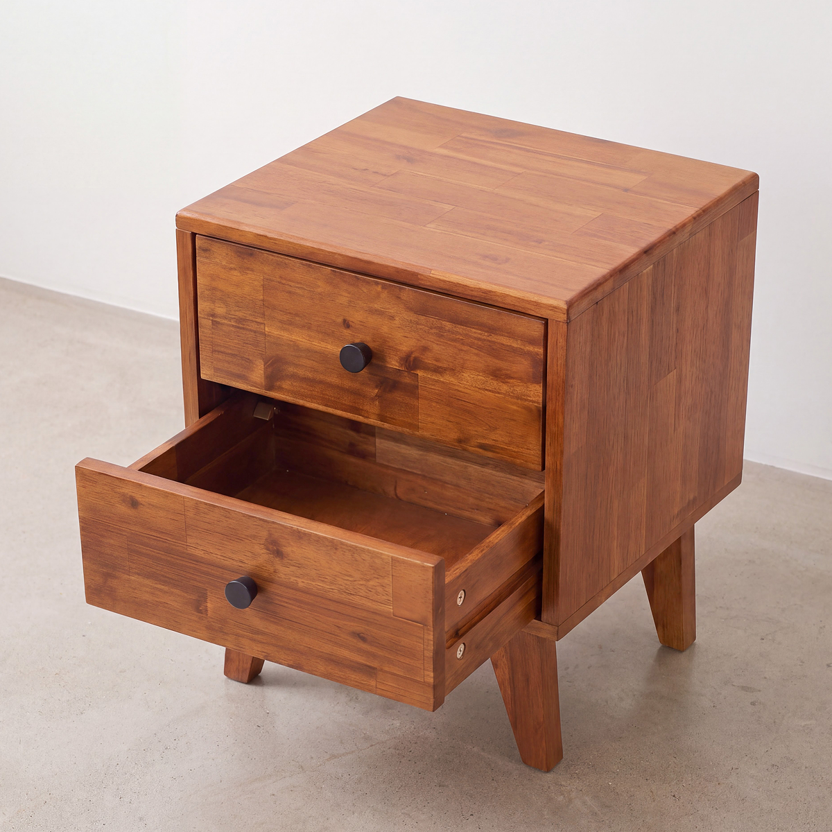 Silvia 2-Drawer Solid Wood Nightstand-15