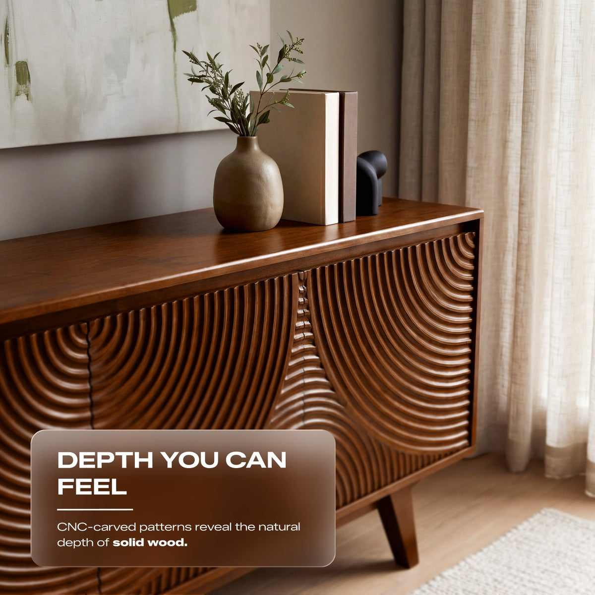 Mueble de TV de madera maciza Harmony-7