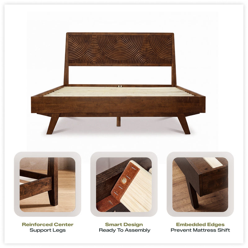 Base de cama de madera maciza Harmony-18