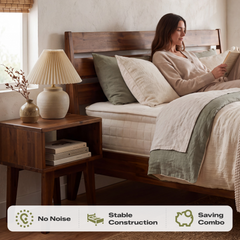 [Buy 1 Get 1] Emery Solid Wood Bed Frame & Nightstand-15