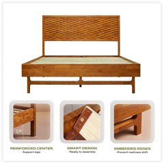 Elara Solid Wood Bed Frame-17