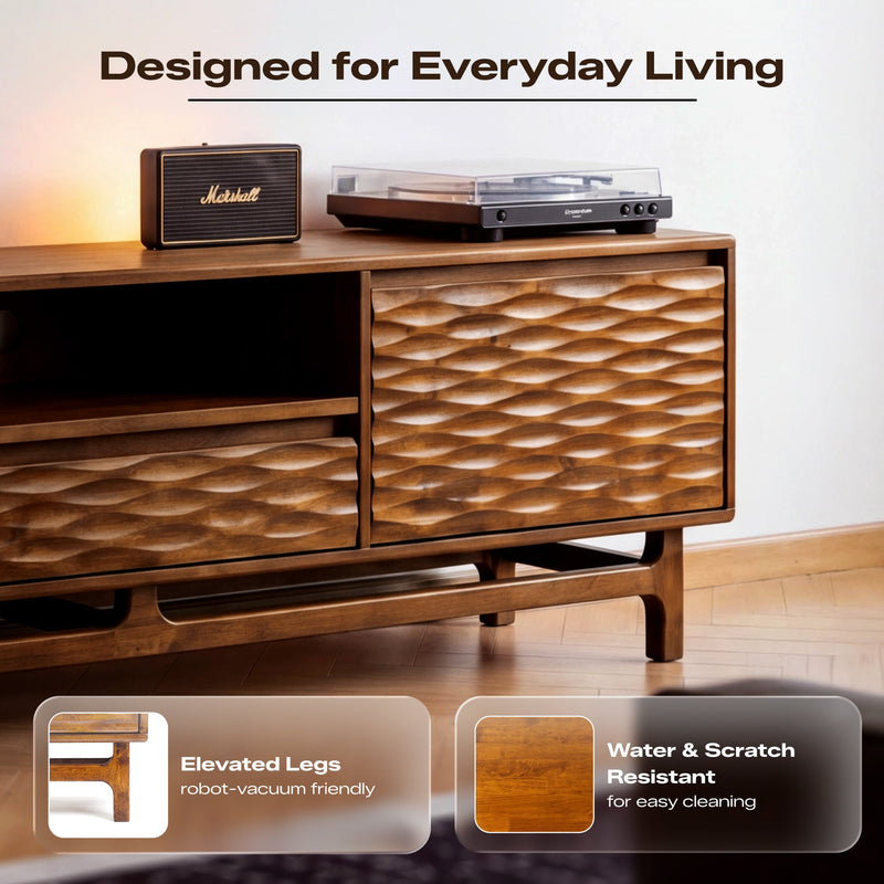 Elara Solid Wood TV Stand-5