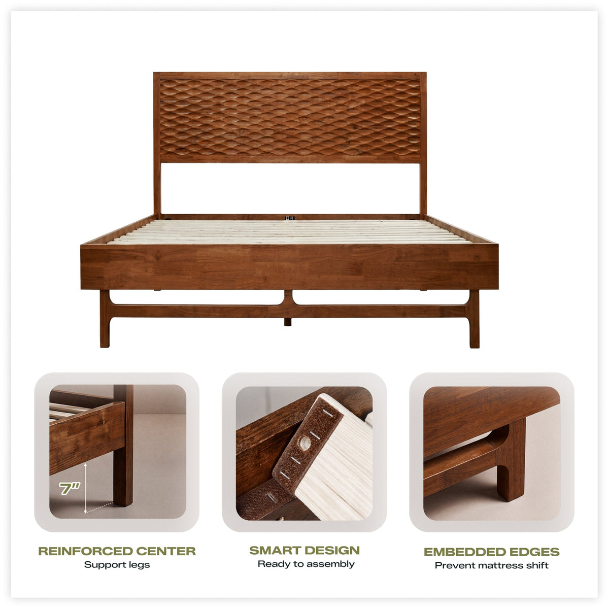 Elara Solid Wood Bed Frame-6