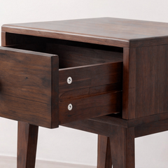 Mesa de noche de madera maciza Sofia de 1 cajón-28