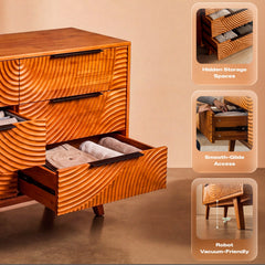 Harmony Solid Wood Dresser with 6 Drawers-16