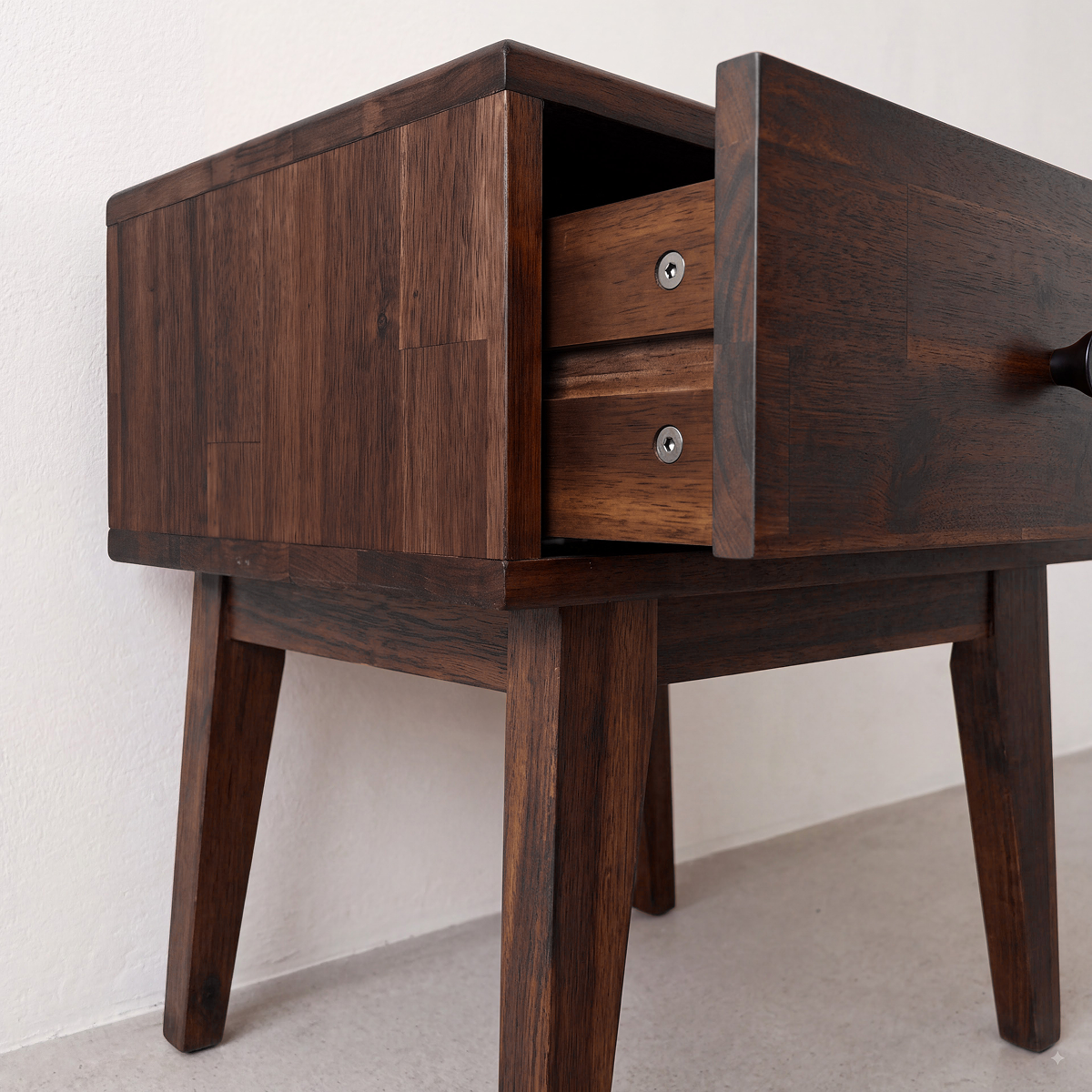 Mesa de noche de madera maciza Sofia de 1 cajón-29
