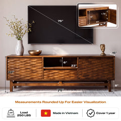 Elara Solid Wood TV Stand-7