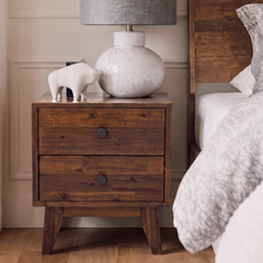 Silvia 2-Drawer Solid Wood Nightstand-10