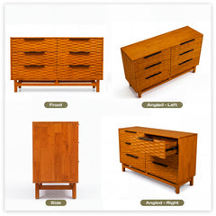 Elara Solid Wood Dresser with 6 Drawers-18