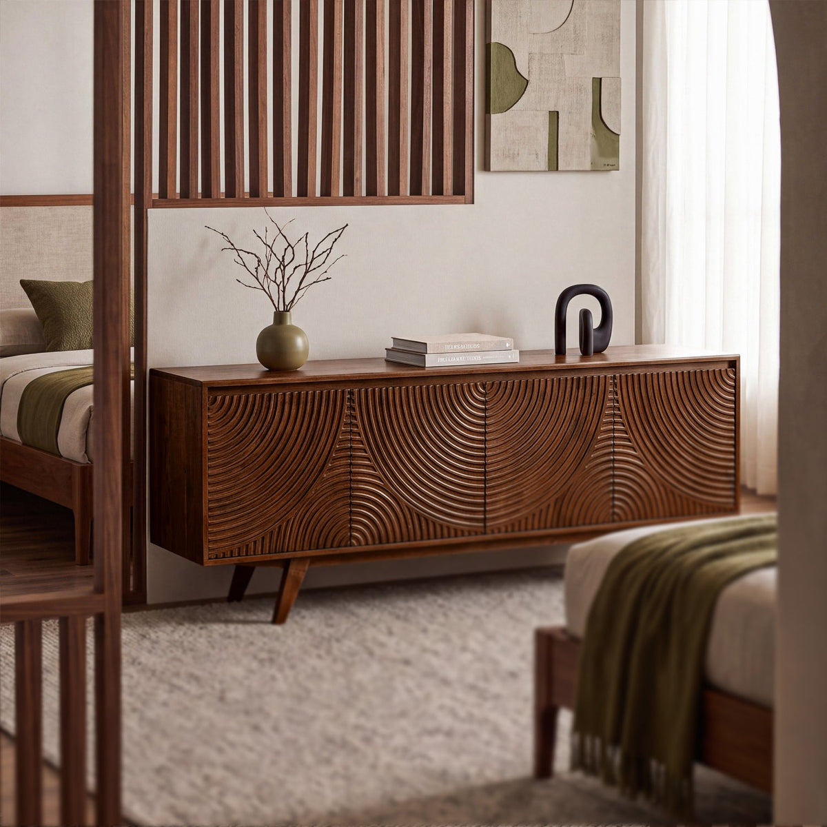 Mueble de TV de madera maciza Harmony-10
