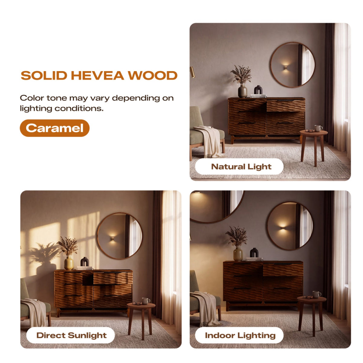 Elara Solid Wood Dresser with 6 Drawers-11