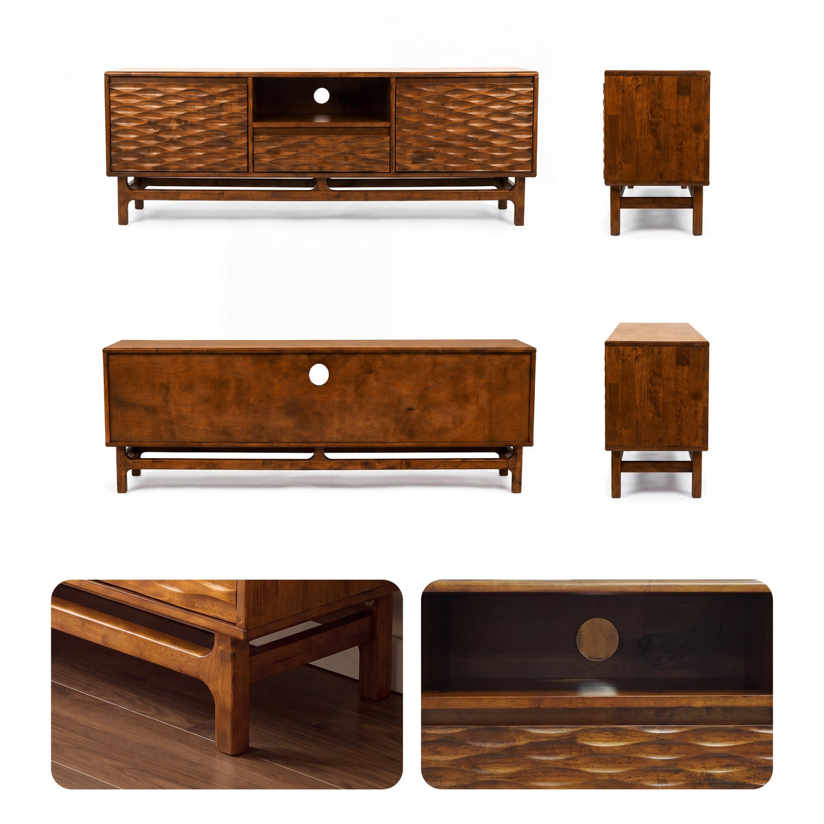 Elara Solid Wood TV Stand-8
