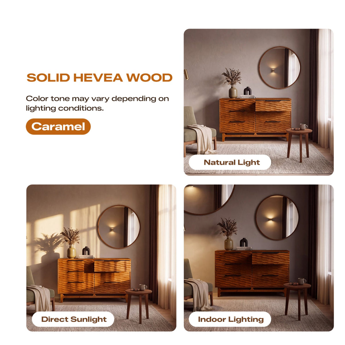 Elara Solid Wood Dresser with 6 Drawers-21