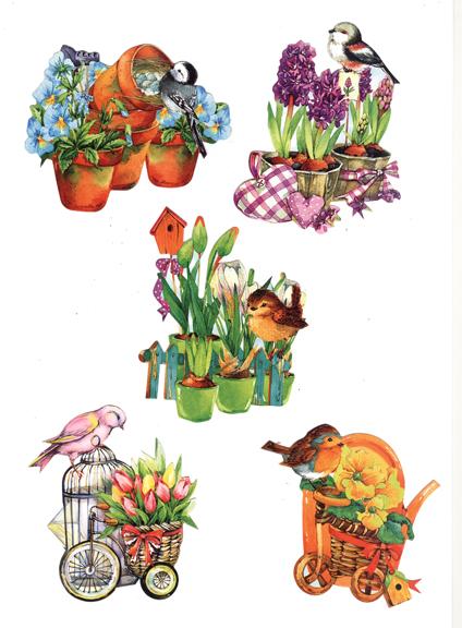 Easy 3-D - Birds & Flowers-3