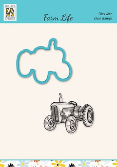 Nellies Choice Die & Stamp Set - Farm Life - Tractor-1