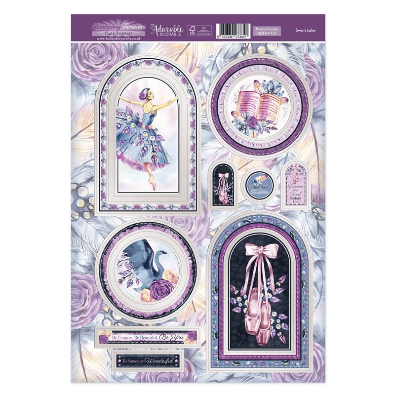 Hunkydory Favourites Toppers - Swan Lake-1